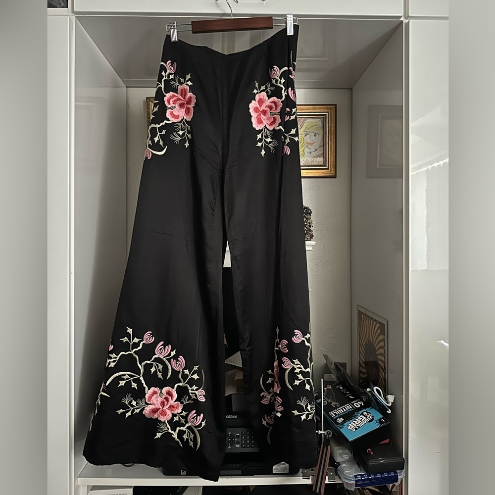 Chasing unicorns satin embroidered pants! New pics on hold - Picture 2 of 14